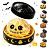 Halloween Glitter Dumpling Squishies Toys, Ghosts Slow Rise Jumbo Dumpling Squishies, Halloween Dumplings Spooks Fidget Toy, Stress Ball for Adults Anxiety Relief with Steamer , 01# Yellow