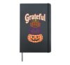 Halloween Grateful Stacked Pumpkins Buffalo Plaid Autumn Hardcover Journal, Black