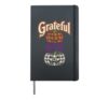 Halloween Grateful Stacked Pumpkins Buffalo Plaid Autumn Hardcover Journal, Black