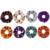 Halloween Hair Ties Scrunchies Set of 8