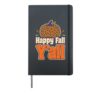 Halloween Happy Fall Y'all Retro Leopard Pumpkin Women Hardcover Journal, Black