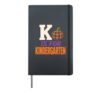 Halloween Kindergarten K Is For Plaid Pumpkin School Hardcover Journal, Black