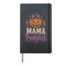 Halloween Mama Pumpkin Cute Pink Mom Fall Autumn Leaves Hardcover Journal, Black
