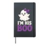 Halloween Matching Couple I'm His Boo Cute Ghost Costume Hardcover Journal, Black