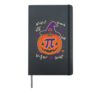 Halloween Math Teacher Pumpkin Pi Symbol Funny Nerd Hardcover Journal, Black