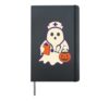 Halloween Nurse Cute Ghost Stethoscope Spooky Season Gift Hardcover Journal, Black