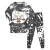 Halloween Outfits for Girls Casual Long Sleeve Top Pants Set（Black,5 Y)