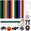 Halloween Pipe Cleaners Craft Kit Glitter Chenille Stems DIY Craft Supplies