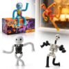 Halloween Pop Tubes Skeleton Toy 2026, Sensory Fidget Tubes Toys for Kids Toddlers Road Trip ,Telescopic Suction Cup Autism ADHD Halloween Party Favors Goodie Bags Basket Stuffers