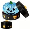 Halloween Pumpkin Bao Glitter Ghostie Stress Balls Set with Steamer, Halloween Basket Stuffer Party Favor for Adult(Blue)