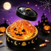 Halloween Pumpkin Bao Squishy Stress Ball Set with Steamer, Glitter Ghostie Sensory Fidget Toy, Soft Squeeze Toy for Adults, Halloween Party Favors, Basket Stuffers, Pumpkin