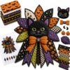 Halloween Pumpkin Door Hanger Quilted Craft Kit – Felt Sewing