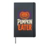 Halloween Pumpkin Eater Scary Jack O Lantern Drip Art Hardcover Journal, Black