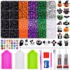 Halloween Resin Jelly Rhinestones for Crafting, Bedazzling Kit with Flatback Gems Rhinestones,3mm Flatback Gems for Diamond Art DIY Crafts Nail Art Decoration