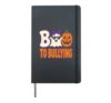 Halloween School Counselor Boo To Bullying Ghost Kindness Hardcover Journal, Black