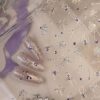 Halloween Silver Nail Art Stickers Spider Web Nail Stickers for Women