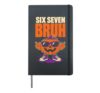 Halloween Six Seven Bruh Pumpkin Costume Kids Funny Hardcover Journal, Black