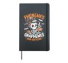 Halloween Skeleton Teacher Phonemes Graphemes Caffeine Lover Hardcover Journal, Black