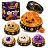 Halloween Slow Rebound Squeeze 5‑Pack, Collectible Ghost Shapes, Desktop Decor, Non‑Edible Durable Material，5PC