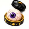 Halloween Spooky Glitter Dumpling Toys for Adults, Dumplings Stress BallsFidget Toy with Steamer, Cute Halloween Decor Ghost Bao Bun Squishes for Anxiety Relief(White Eyes)