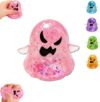 Halloween Spooky Super Soft Stress Balls | Squishy Sensory Squeeze Toy Relief Fidget Gift for Women Men Horror Holiday & Birthday Gift Party Favor(Pink)