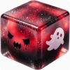 Halloween Squishy Cube, Glitter Ghost Fidget Toy, 2.17 Inch