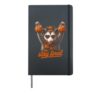 Halloween Stay Feral Opossum Funny Halloween Meme Hardcover Journal, Black