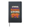 Halloween Teacher Pumpkin Patch Smiling Jack O Lantern Hardcover Journal, Black