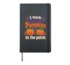 Halloween Teacher Pumpkin Patch Smiling Jack O Lantern Hardcover Journal, Black