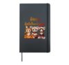 Halloween Thanksgiving Christmas Happy HalloThanksMas Kitty Hardcover Journal, Black
