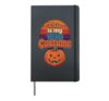 Halloween This Is My 70's Costume Retro Groovy Pumpkin Hardcover Journal, Black