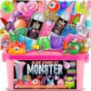 Halloween Toy Monster Slime Kit for Girls Ages 6-12, FunKidz Glow in Dark Slime Making Kit for Kids Make Soft Slime Balls with Photochromic Powder Kid Ideal Party Gifts