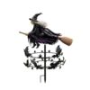 Halloween Witch Garden Wind Spinner, Retro Flying Witch Outdoor Decoration, Metal Wind Rotating Ornament with Ground Stake for Yard Patio Party Store Halloween Decor