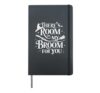 Halloween Witch Lover Spooky Witchy Broom Trick Or Treat Hardcover Journal, Black
