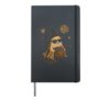 Halloween Wizard Ghost with Pumpkin Vintage Halloween Hardcover Journal, Black