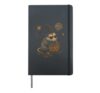 Halloween Wizard Opossum with Pumpkin Vintage Halloween Hardcover Journal, Black