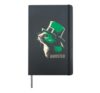Hamster Leprechaun Hat - Funny Lucky Rodent St Patrick's Day Hardcover Journal, Black
