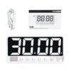 Hamwesh Digital Kitchen Timer, 99Hr 59Min Countdown Timer, 6 Alarms 4 Volume Levels Memory Function, Large with Rechargeable Battery for Cooking Classroom Home Gym (White)
