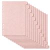 Hamx 6 Ring A5 Pink Paper Binder Index Dividers with 12 Pack Monthly Tabs