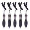 HANCLE Multi-Functional Fat Ballpoint Pen with Press Button and Attached String Short Clicker And-Hanging Strap Pens in 5 Color School Supplies Business Gift Round Pen Fat
