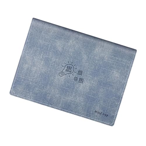 HANCLE Portable Mind Map Notebook Softcover Note Book with Refillable 9 Rings PU Binder Covers 160 Pages for Brainstorming Soft Cover Notebook
