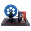 Hand-Crank AC and DC Generator Model Physics Faraday Hand-Crank Generator Electromagnetic Electricity Generation Teaching Instrument Hand Cranked AC and DC Generators Wooden Bottom Plate
