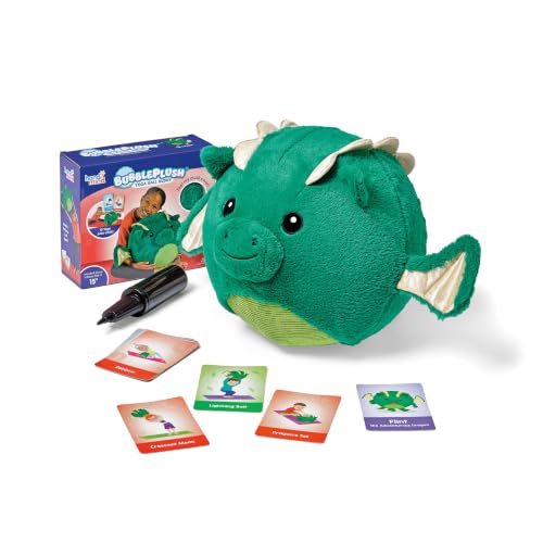 hand2mind Dragon BubblePlush Yoga Ball Buddy, Yoga Ball for Kids, Calming Corner for Items, Kids Exercise Equipment, Occupational Therapy Toys, Sensory Toys, Active Play for Ages 3 and Up