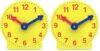 hand2mind Mini Geared Clock, Telling Time Teaching Clock, Analog Learning Clock for Kids, Learning to Tell Time, Math Teaching Classroom Supplies (Set of 1) (Pack of 2)