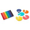 hand2mind Plastic Rainbow Fraction Tower Cubes and Fraction Circles Montessori Math Materials for Kids