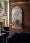 Handcrafted Riveted Metal Arched Wall Shelf – Aircraft Style Industrial Wall Decor Floating Display Rack