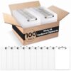 Handepo 100 Pack White Plastic Clipboards A4 Letter Size Bulk Clipboards