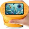 Handheld Digital Microscope for Kid, Rechargeable Pocket Toys_Bright Yellow
