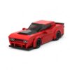 Handmade Red Sports Car Building Block Set, Mini Race Car Model, DIY Plastic Vehicle Kit, Creative Car Toy, Collectible Home Decor