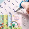 Handwriting Book Practice for Kids,Reusable Grooved Handwriting Workbooks